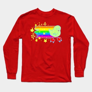 Happy little rainbow duckie Long Sleeve T-Shirt